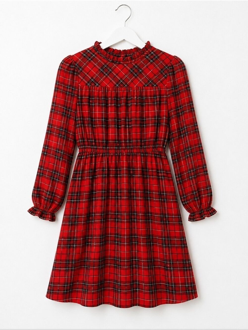 Wonder Nation Red Black Checkered Dress Size 10 12 - Picture 3 of 6
